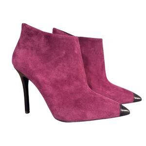 New Giuseppe Zanotti Garnet Suede Zip Ankle Booties Size 36